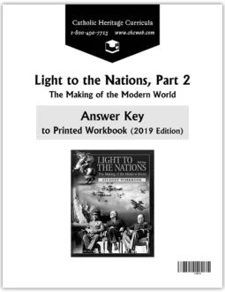 Light to the Nations Part 2 – Development of Christian Civilization – Workbook Answer Key