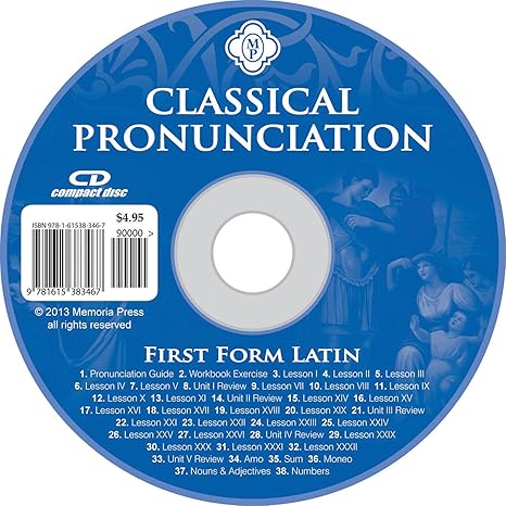 First Form Latin Classical Pronunciation Audio Memoria Press CD, first edition