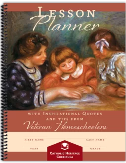 Lesson Planner with Inspirational Quotes and Tips from Veteran Homeschoolers