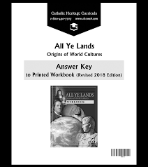 All Ye Lands – Workbook Answer Key